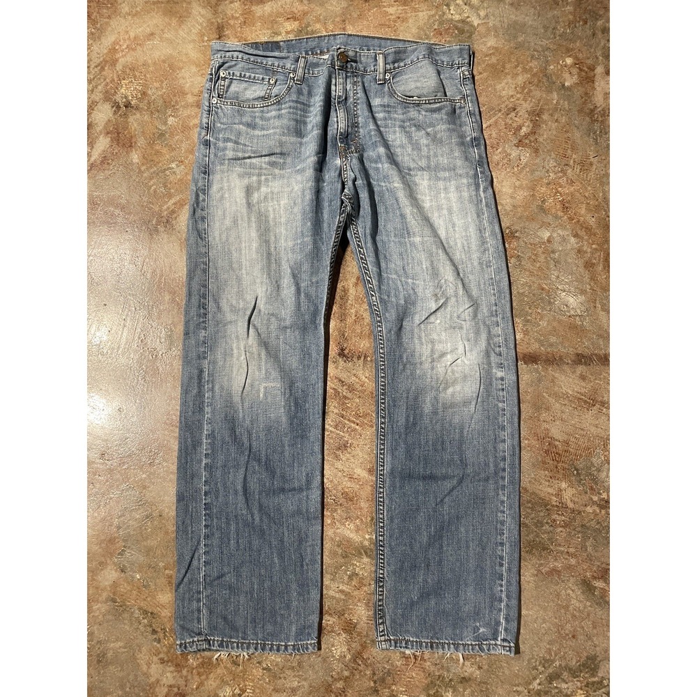 Vintage Levi's 505 Regular Fit Red Tab Light Blue Denim Jeans 36W x 30L *